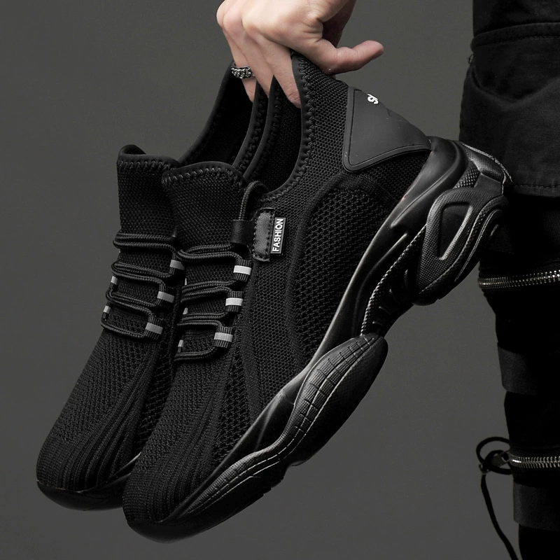 Summer invisible sports high shoes for leisure, men's footwear, 6cm