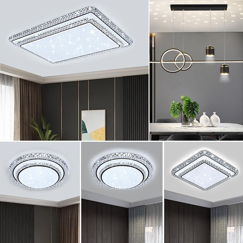 卧室灯北欧轻奢水晶全光谱吸顶灯设计师款高级感时尚主卧房间灯具