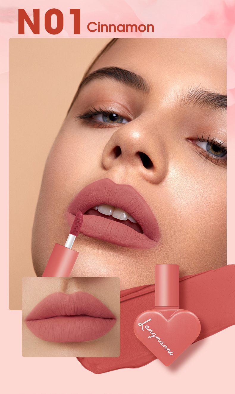 Langmanni Matte 12-color heart-shaped matte lipstick set and velvet Lip gloss set for Amazon undefined
