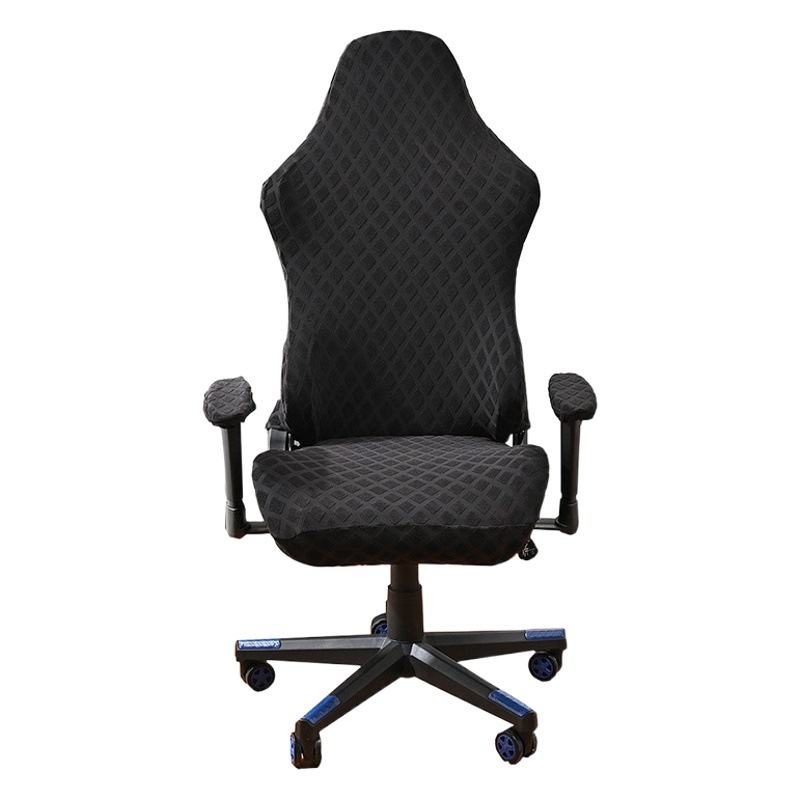 Funda para silla de juegos con forma de diamante de jacquard elástico de color sólido transfronterizo, funda para silla de juegos para cibercafé a prueba de polvo y antiarañazos, disponible en stock