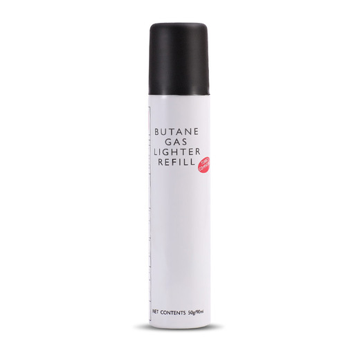 Gas canister with plastic nozzle for high-purity butane filling, universal lighter refilling canister, 90ml