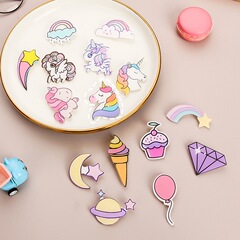 日韓アクリルバッジアニメアニメ萌えかわいいブローチユニコーン虹の女の子バッグアクセサリー