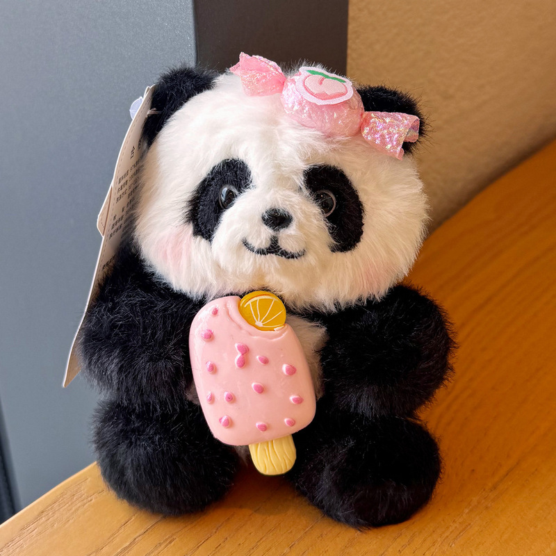 かわいい花柄パンダ人形人形ハグペンダントキーホルダー人形成都パンダ基地旅行お土産|undefined