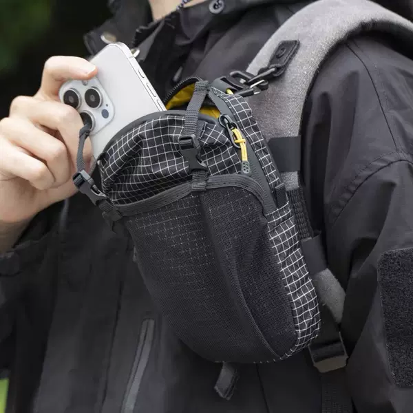 Outdoor Shoulder Strap Phone Bag, Mountaineering Hiking Expansion Bag, Water Bottle Storage Bag, Ultra-Light Waterproof Backpack Accessory Bag