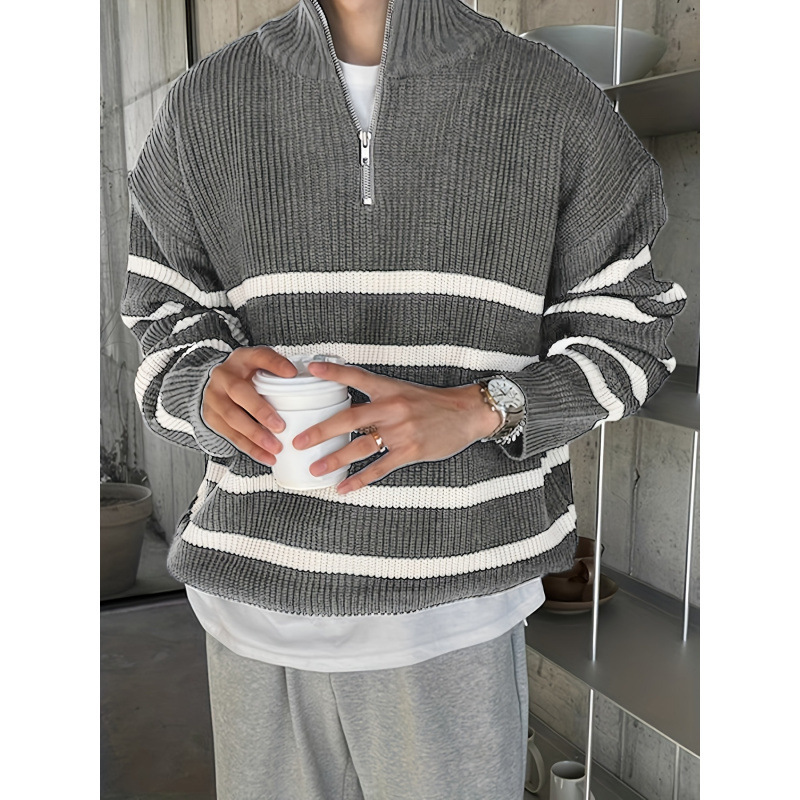 C 86236 Men's Striped Sweater Men's Striped Sweater Cross-Border Aliexpress Amazon C 86236 Men's Striped Sweater Men's Striped Sweater Cross-Border Aliexpress Amazon