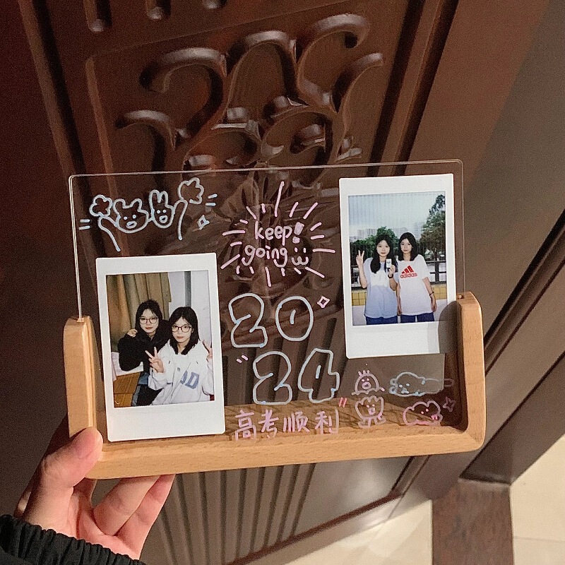Poly acrylic photo frame handmade diy desktop table photo display valentine's day graduation gift for friends