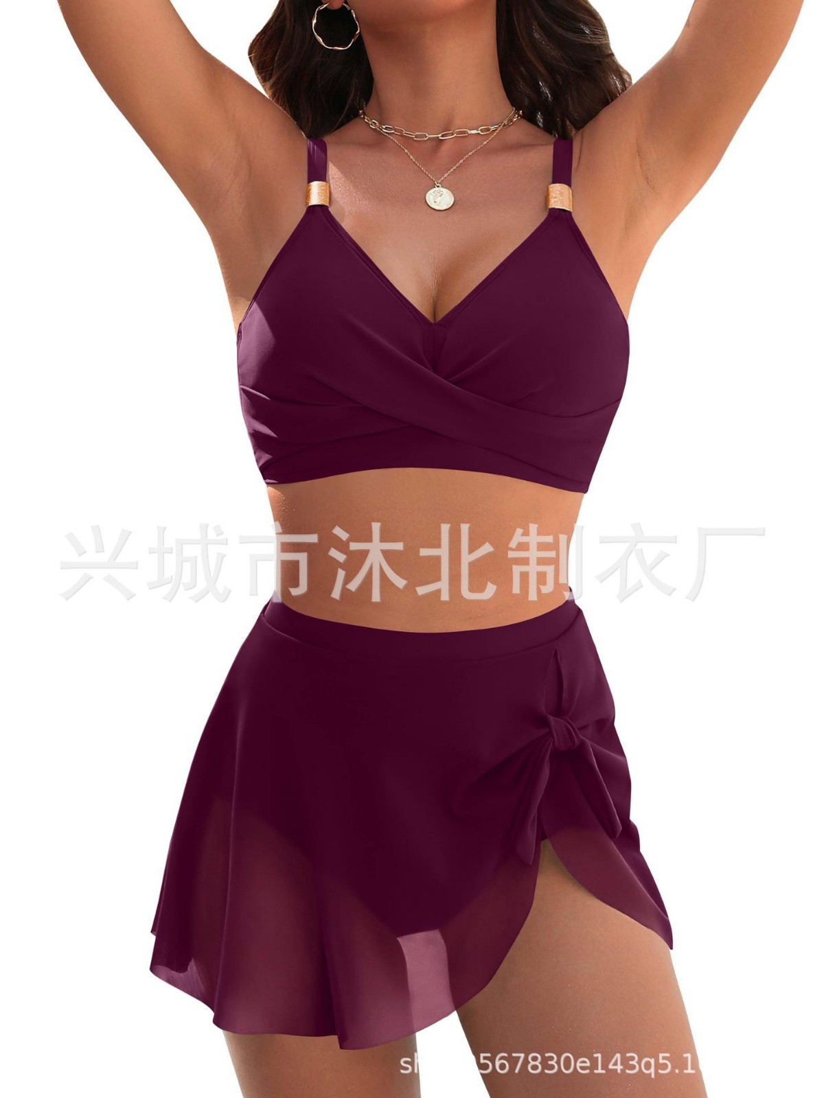2026 nuevo comercio exterior europeo y americano bikini trajes de baño de malla estilo sexy trajes de baño delgados de cintura alta