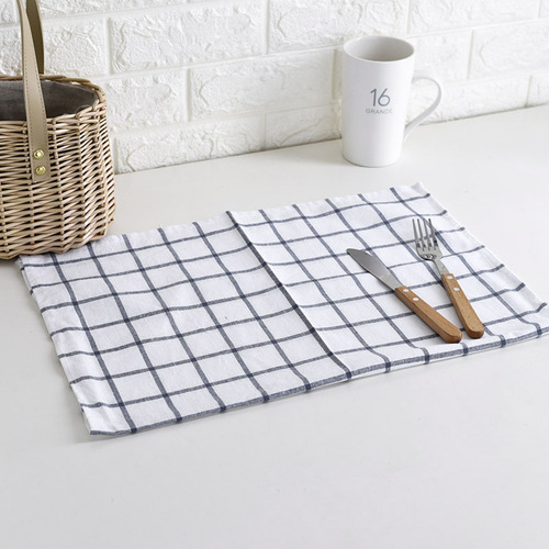 Yipin kitchen multi-purpose towel European-style Western food cotton napkin tablecloth dishcloth tea towel pad rag 3-piece set