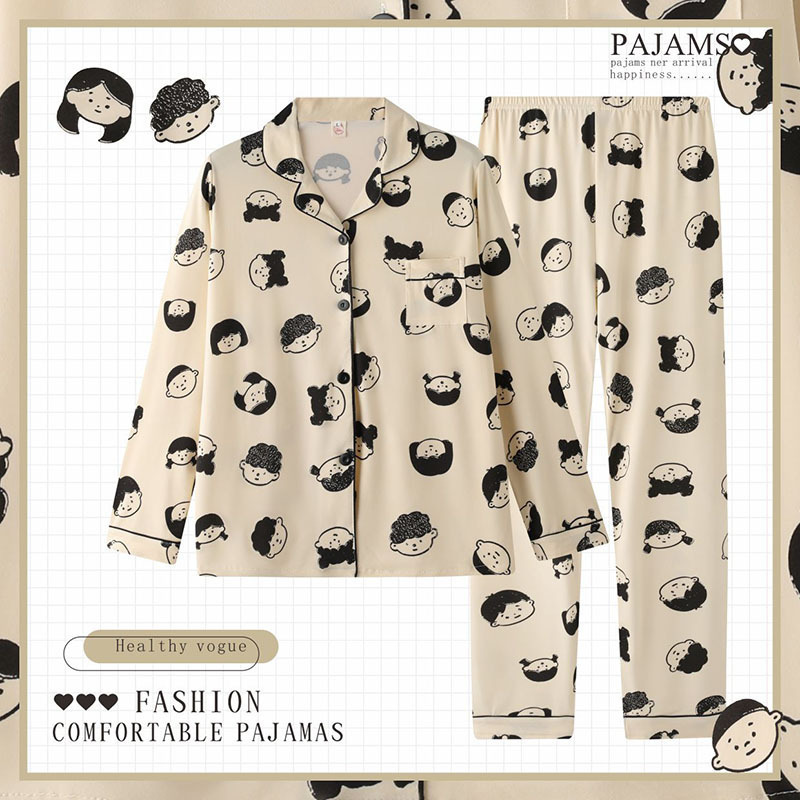 Conjunto de Pijamas para Mujer de Poliéster, Cómodo, para Casa