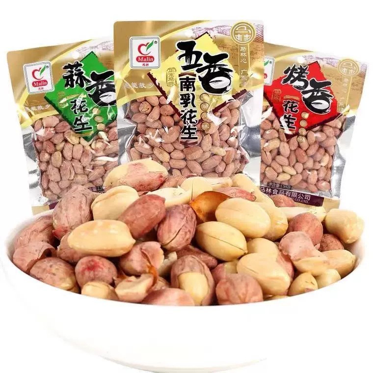 马林花生坚果仁南乳五香蒜香花生米零食香脆下酒菜超市食品批发