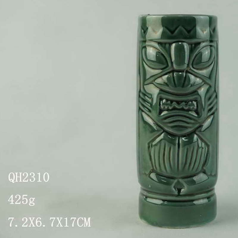 Selección estricta de tazas de cerámica hawaiana TIKI tazas de cóctel creativas tazas de agua en relieve tazas de agua TIKI cara zombie
