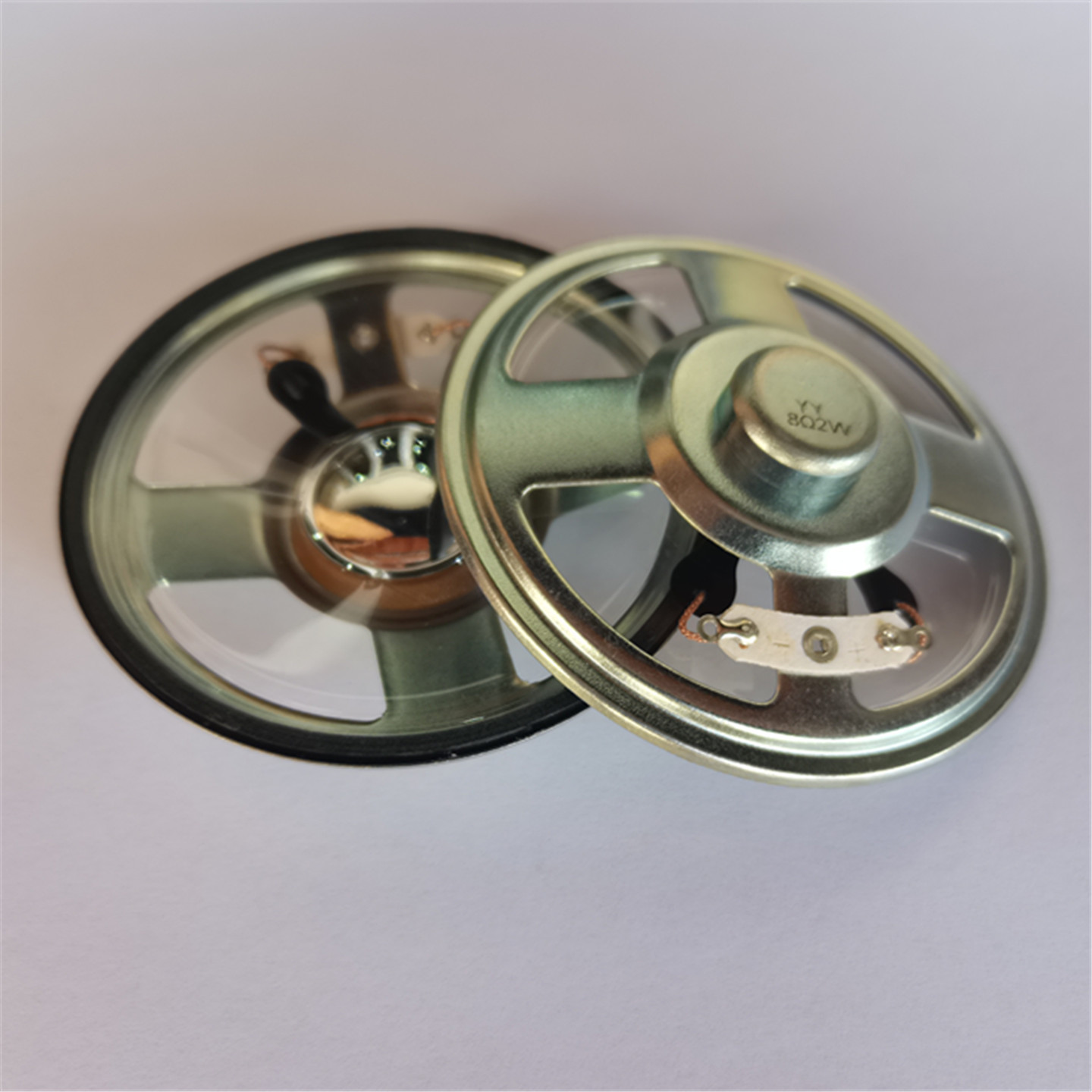 供应YY3寸圆形76MM透明防水喇叭扬声器厚17MM8欧2W内磁接入电压4V