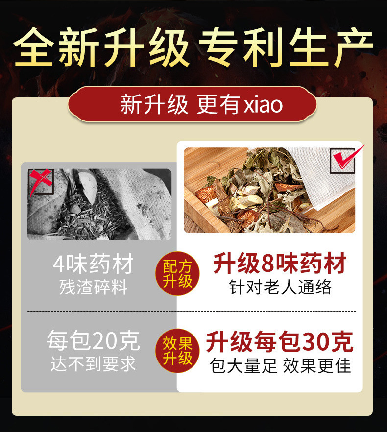 Herbal Foot Soak Pack Lao Jiang Hong Hua 老姜红花 Mugwort Ginger Safflower 30g x 30 Bags for Seniors specifications