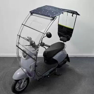 rainproof, widened canopy, new model sunshade – Elektromobil üçün ön şüşə çətiri (günlük) - foldable-dark-blue-folding-and-retractable-window-model-genuine