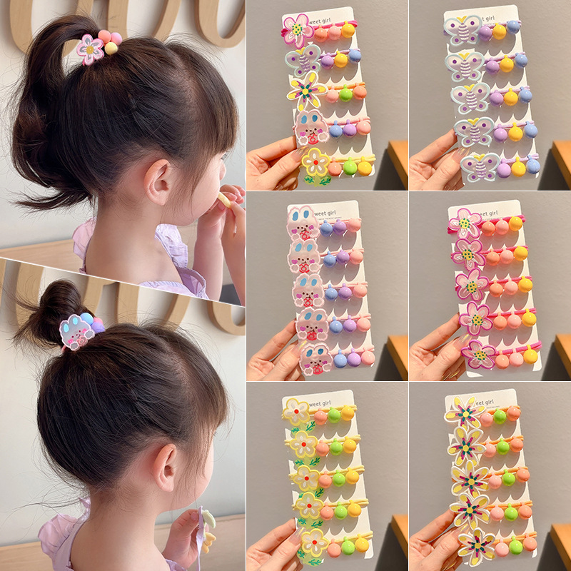 Cauda de caballo alta no colapsar cabello para niñas alta elasticidad no lesiones anillo de cabello dulce lindo cabello atado cabello tocado