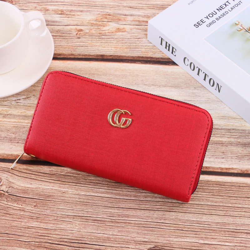 2023 nuevas mujeres de embrague moda calle tiro personalidad doble C grano fino gran capacidad diseño logo