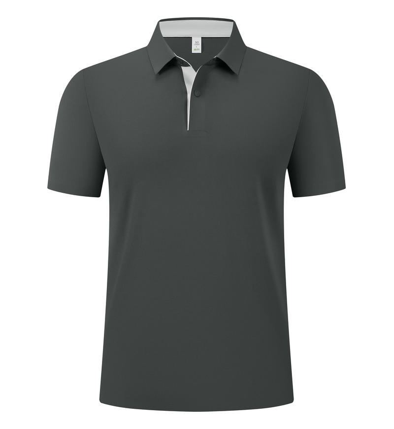 170 gramos de Sante pequeño arrugado puerta de contraste sin marcas polo camisa de oficina personalizada ropa de trabajo impresa bordada LOGO