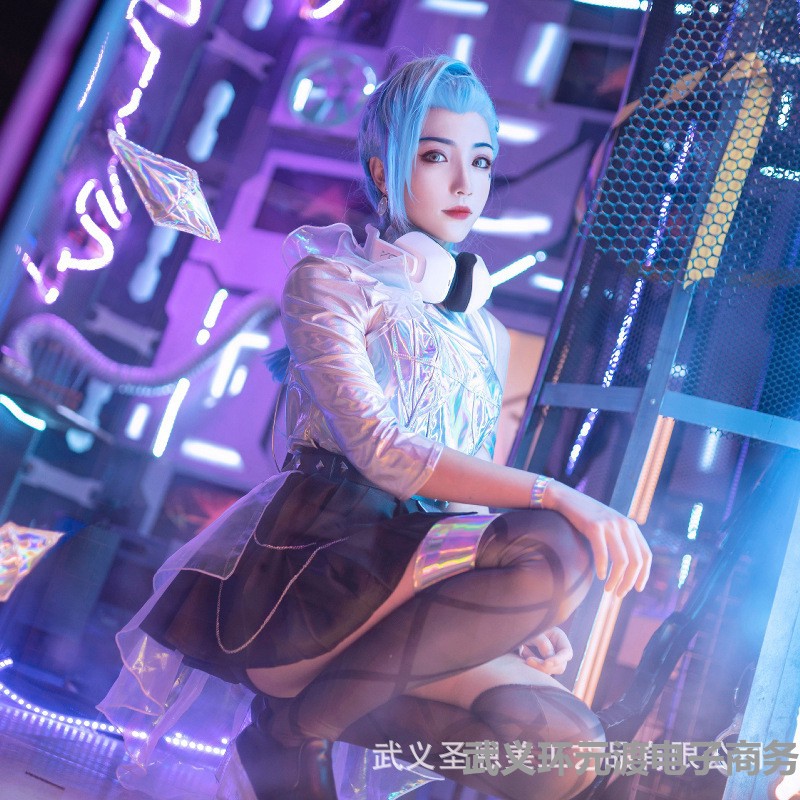 LOL英雄联盟cos服 Seraphine萨勒芬妮cosplay 星籁歌姬打歌服假发