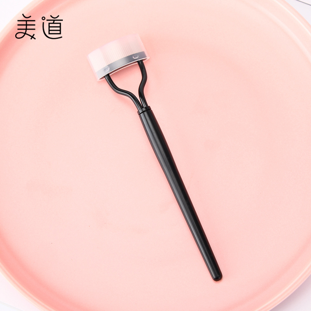 美道ABS黑藕粉色钢针眉梳折叠梳开苍蝇腿假睫毛眉梳不锈钢睫毛梳