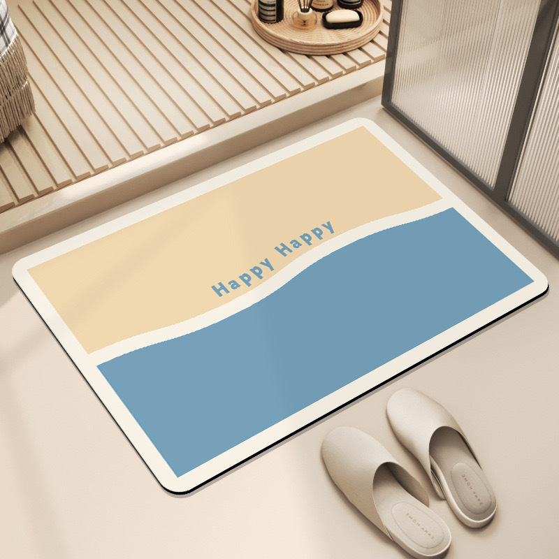 Okay衝突色タイル浴室吸水マット柔らかい珪藻泥トイレ入り口マットトイレマット滑り止めマット|undefined