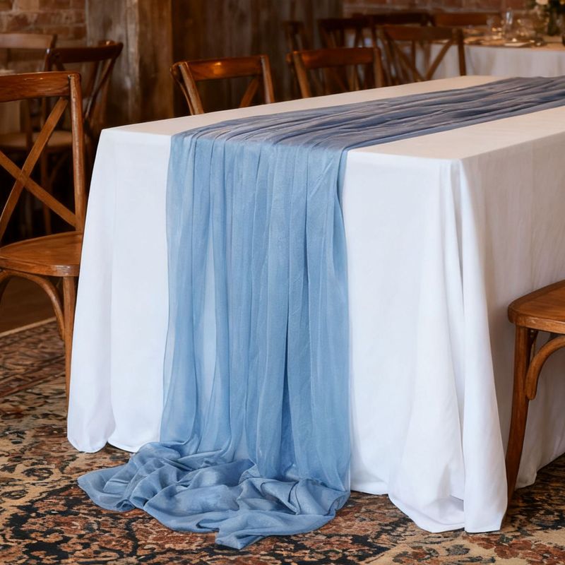 テーブルの旗のカーテンのカーテンの美人の糸のバリの紗の結婚式の誕生日のパーティーの活動は食卓の縮みの布の雪のテーブルクロスを飾ります。|undefined