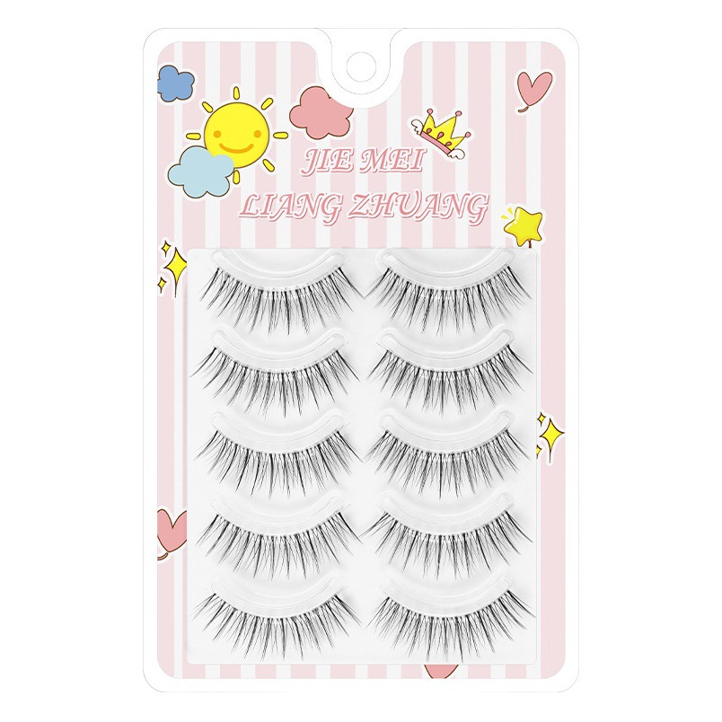 Natural colgando pelo entero de hadas ~ pestañas naturales de la madre suave ultra-fino transparente tallo estilo de aire