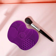 大量现货发货快速粉扑刷美容刷化妆刷带吸盘小号硅胶苹果洗刷垫