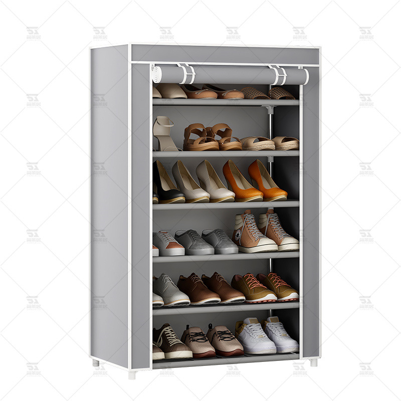 cubierta exterior simple estante de zapatos puerta doméstica multicapa dormitorio interior puerta de entrada a prueba de polvo armario de zapatos casa de alquiler cubierta image 6