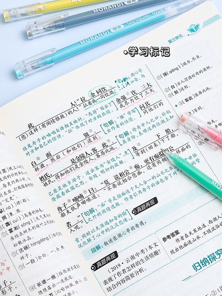 블루프루츠 핸드북펜 풀세트 모란디컬러 중성펜 대용량 뷰티스킨컬러세트 학생마커