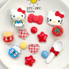 可爱KT猫树脂配件diy小猫立体工资发饰手机壳鞋扣配饰树脂小配件