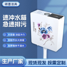水箱马桶抽水箱厕所手按式通用水箱蹲便水箱塑料挂墙式节水水箱