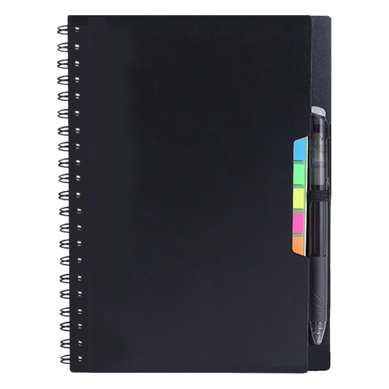 PP portátil impermeable y borrable engrosado papel de piedra Mori Rock bobina portátil de tecnología negra cuaderno de escritura repetida