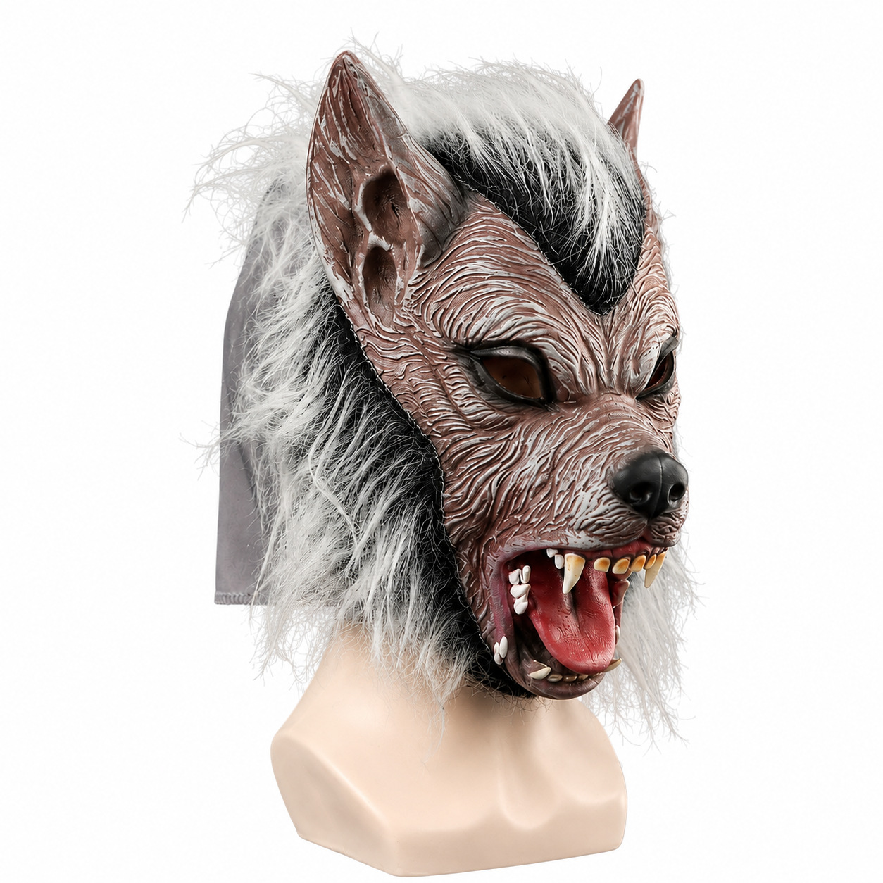 Cabeza de lobo transfronteriza, capas de látex de animales, máscaras de látex de baile, casas embrujadas, accesorios de juegos de rol, suministros de fiesta.