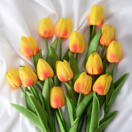 Artificial Tulips Simulation PU mini tulip artificial flower home decoration cro