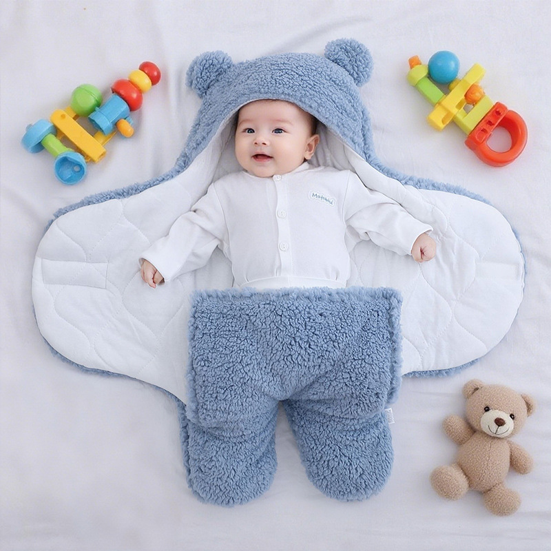 Customized Baby Blanket, Newborn Autumn and Winter Thickeneded Newborn Blanket, Baby Sleeping Bag, Anti-Jump Swaddle, Anti-Kick Quilt