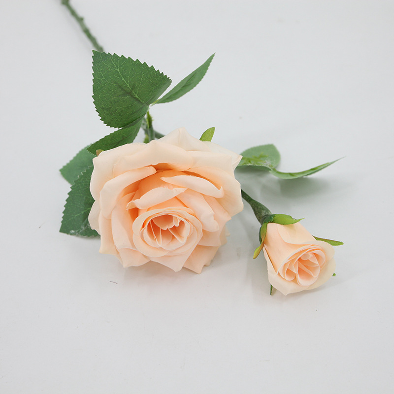 Rosa artificial sola sensación de múltiples cabezas rosa boda flor artificial sala de estar decoración tiro flor artificial flor de seda al por mayor