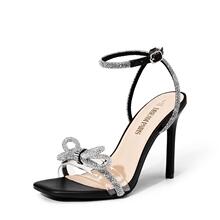 Q 73677 Silver Bow Strap Sandals �yɫ��Ь �羳���R�d�W��