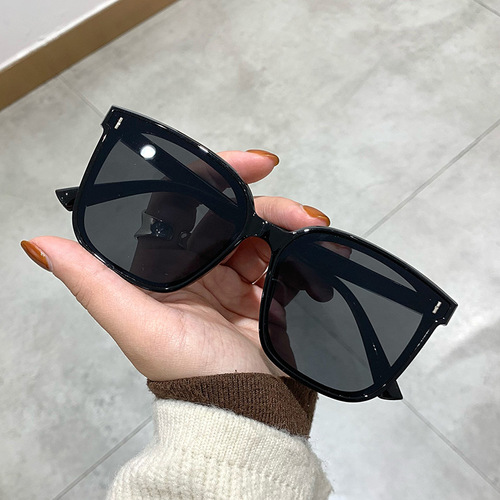 Jiaqi Sunglasses Women's  New Street Photography Large Square Sunglasses Men's Trendy Driving Anti-UV Glasses Frid