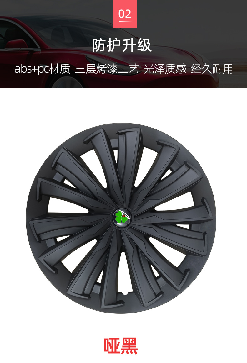 Suitable for Tesla Modely Hub Cap 19inch Dragon Scale Modelly Tire Decorative Protective Cover Car Accessories
