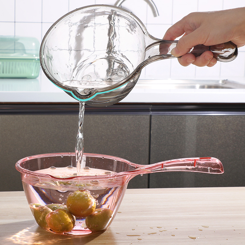Big capacious plastic water ladle for home use