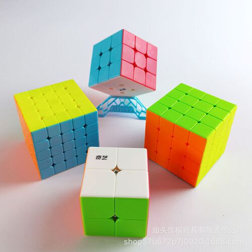 Qiyi Rubik's Cube third-order smooth solid color 2345-level Rubik's Cube beginners entry training teaching Rubik's Cube toys wholesale