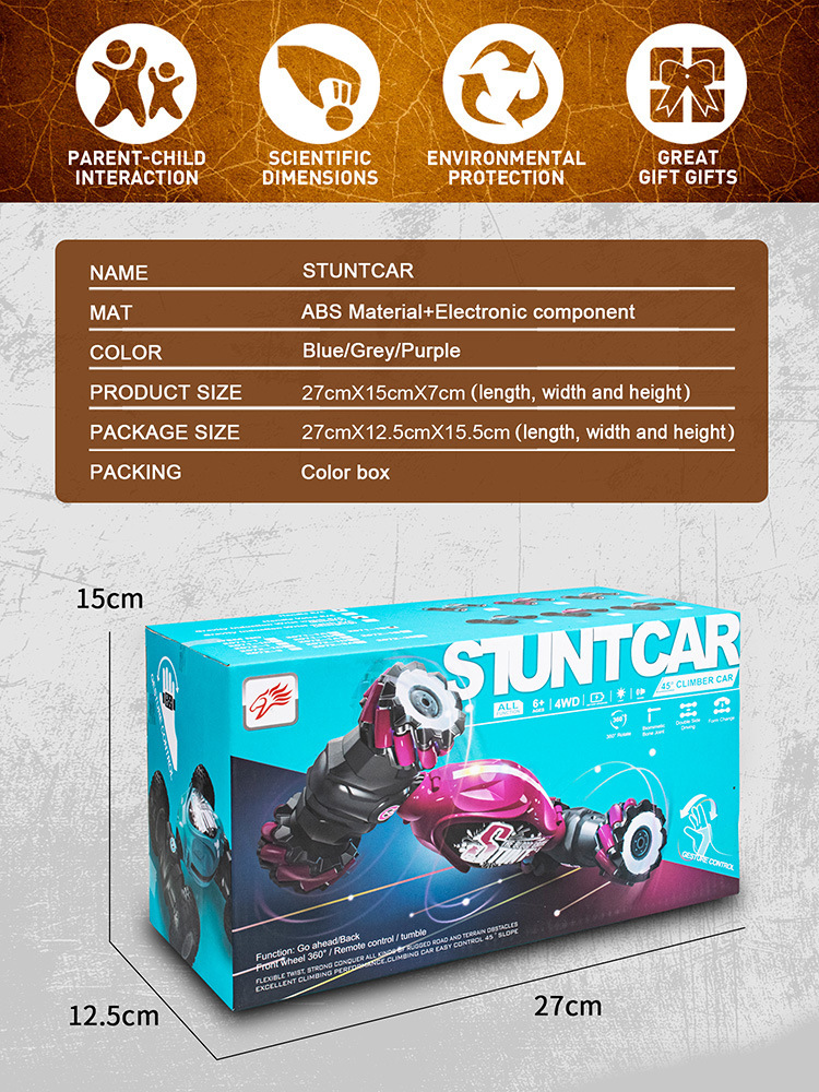 Voiture télécommandée gesture sensing transformable jouet off-road_voghion.com