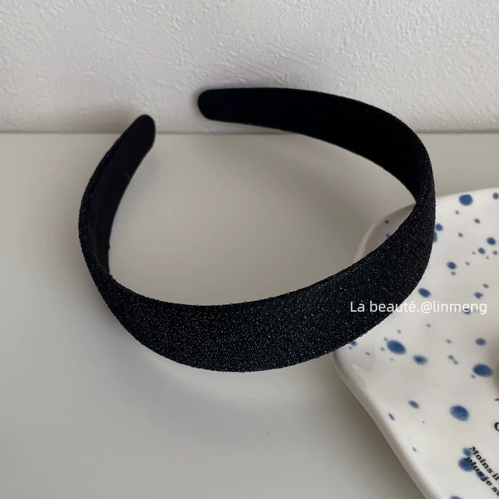 Ободок (стиль Chanel) — черная лента и широкий палитра цветов, элегантный корейский дизайн
