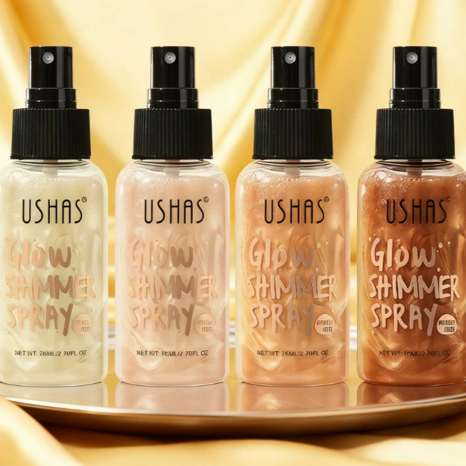 Жидкий хайлайтер USHAS для трансграничной торговли, европейский и американский стиль, осветляющий тональный крем-консилер, стойкий, водостойкий и маслостойкий, с блестками, FS294