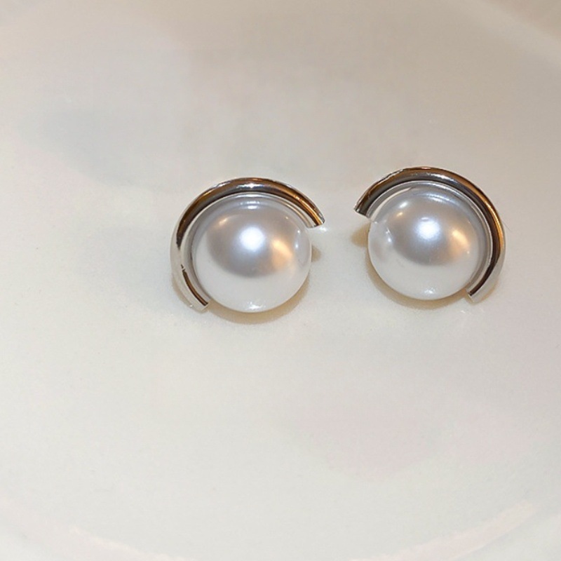 @Oferta especial @ Joyería elegante pendientes simples con lazo de perlas pendientes de moda versátiles de alta gama para mujer pendientes al por mayor