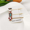 618 Back to the new and old customers Xinchao earrings Aesthetic Japanese and Korean style niche earrings Geometric drops of asymmetric earrings