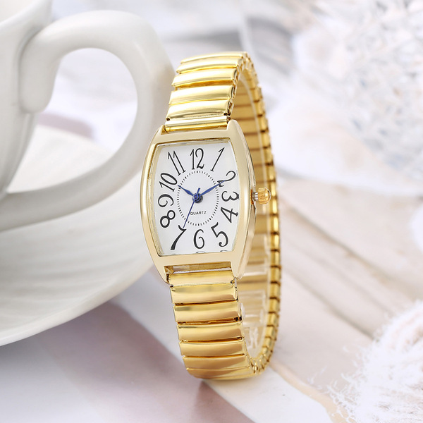 Fashionable women's elastic quartz swiss watch for elderly