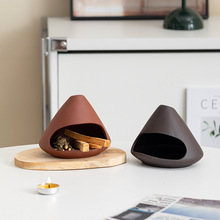 富士山熏香壁炉家用室内紫砂香薰炉圣木雪松鼠尾草燃烧炉香道摆件