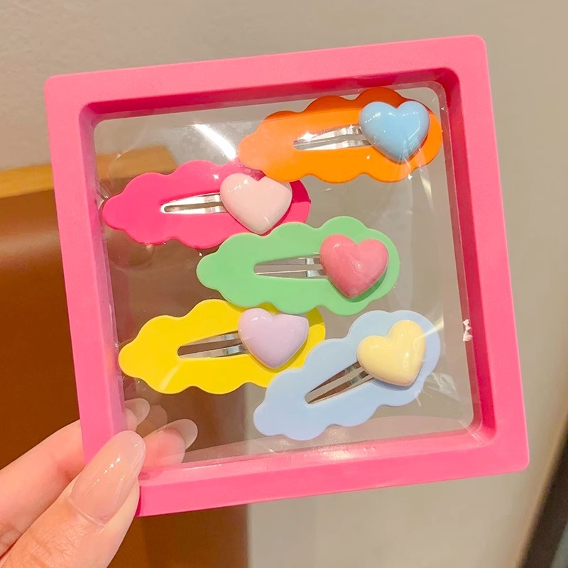 La dopamina color horquilla para niños niñas bebé lindo pelo roto flequillo clip frente clip lateral tocado