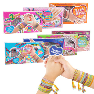 Cross-Border Kidsren's Educational DIY Toys Woven Bracelets Rainbow Friendship Bracelets Creative Bracelets Making Toys
